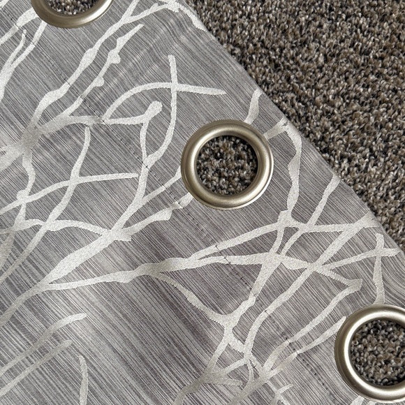 Gray Patterned Curtain - Picture 4 of 11